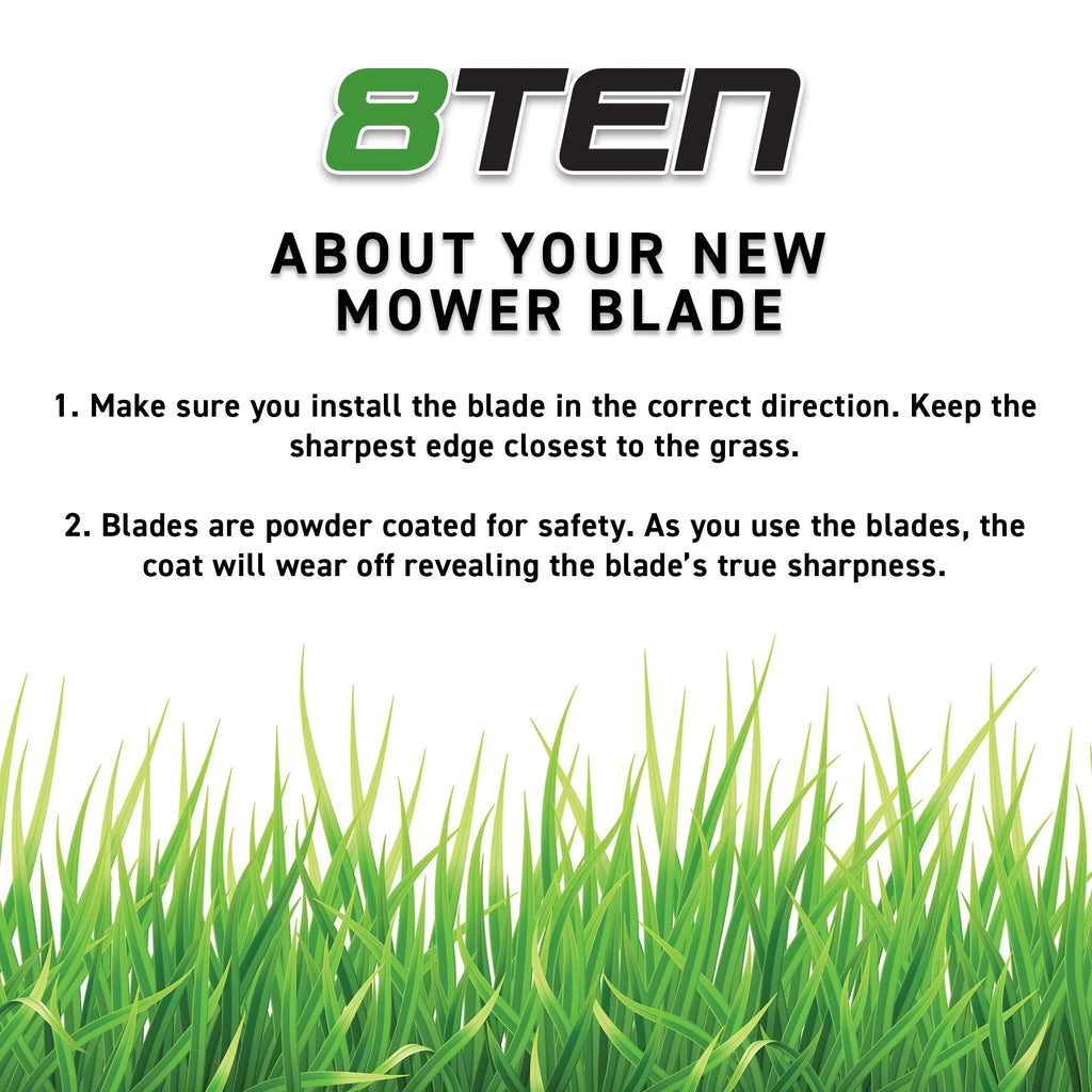 8TEN LawnRAZOR Blade for John Deere SX95 SX85 STX38 30-inch M89454 High Lift 810-CBL2603D