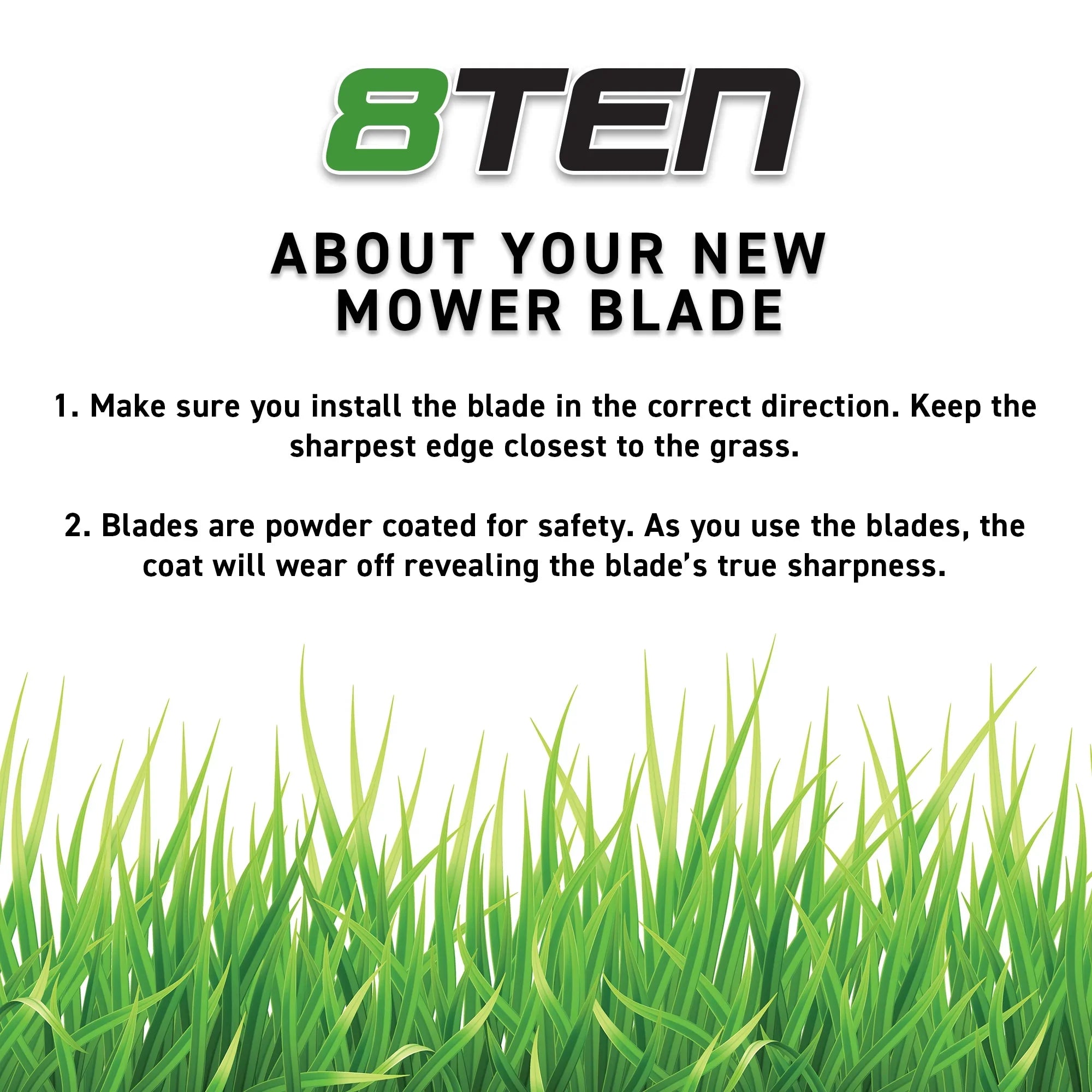 8TEN LawnRAZOR Blade for John Deere SX95 SX85 STX38 30-inch M89454 High Lift 810-CBL2603D