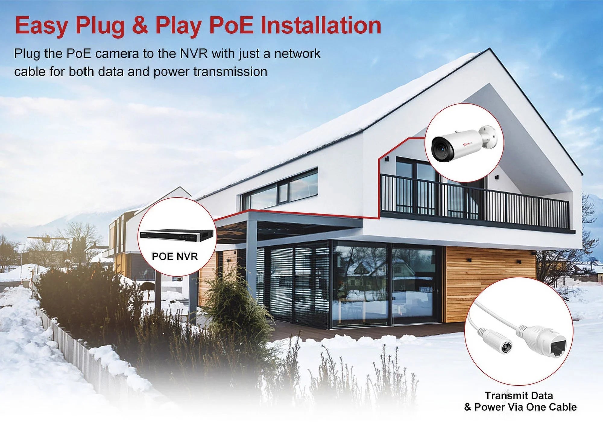ANPVIZ 5MP Bullet Camera 4X Zoom Camera Support Human Vehicle Detection 30M IR Distance Built in Mic H.265 IP66