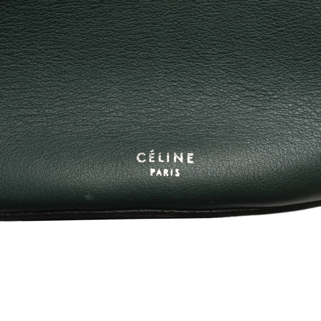 Pre-Owned Authenticated Celine Big Bag Bucket Calf Leather Green Bucket Bag DrawstringBag Unisex (Good)