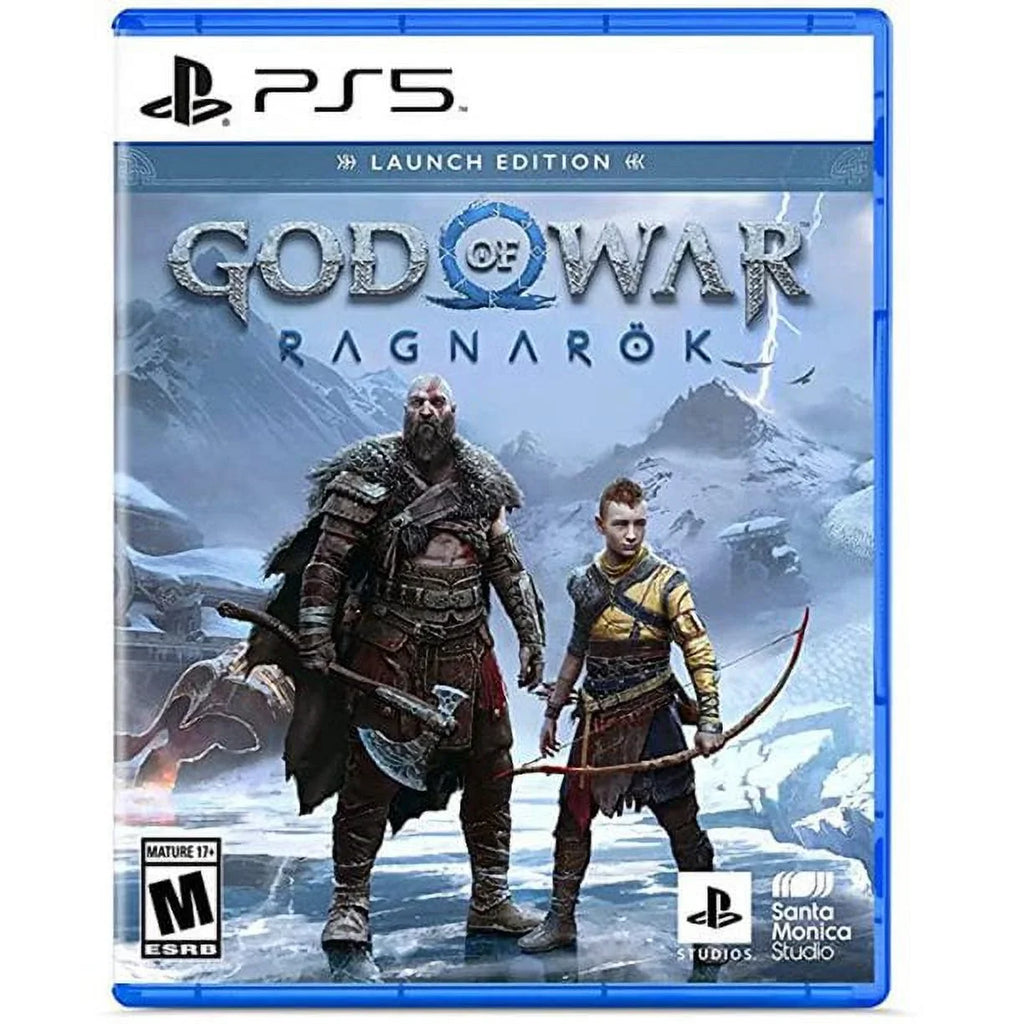 Sony PlayStation_PS5 Gaming Console (Disc Version) with God of War(GOW) Ragnark Bundle and Ptech controller plate