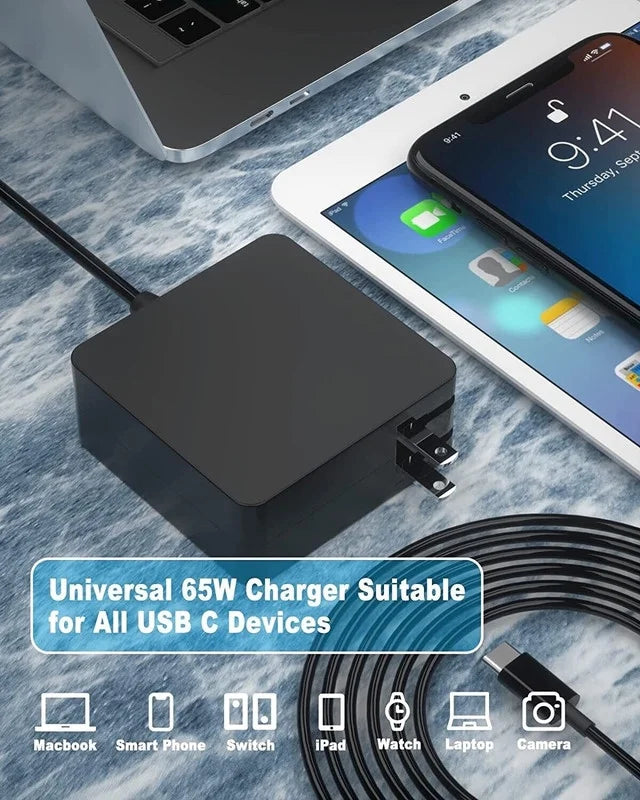 Nuxkst 65w USB-C Ac Adapter for Lenovo ThinkPad 11e Yoga Gen 6 20SF power supply charger