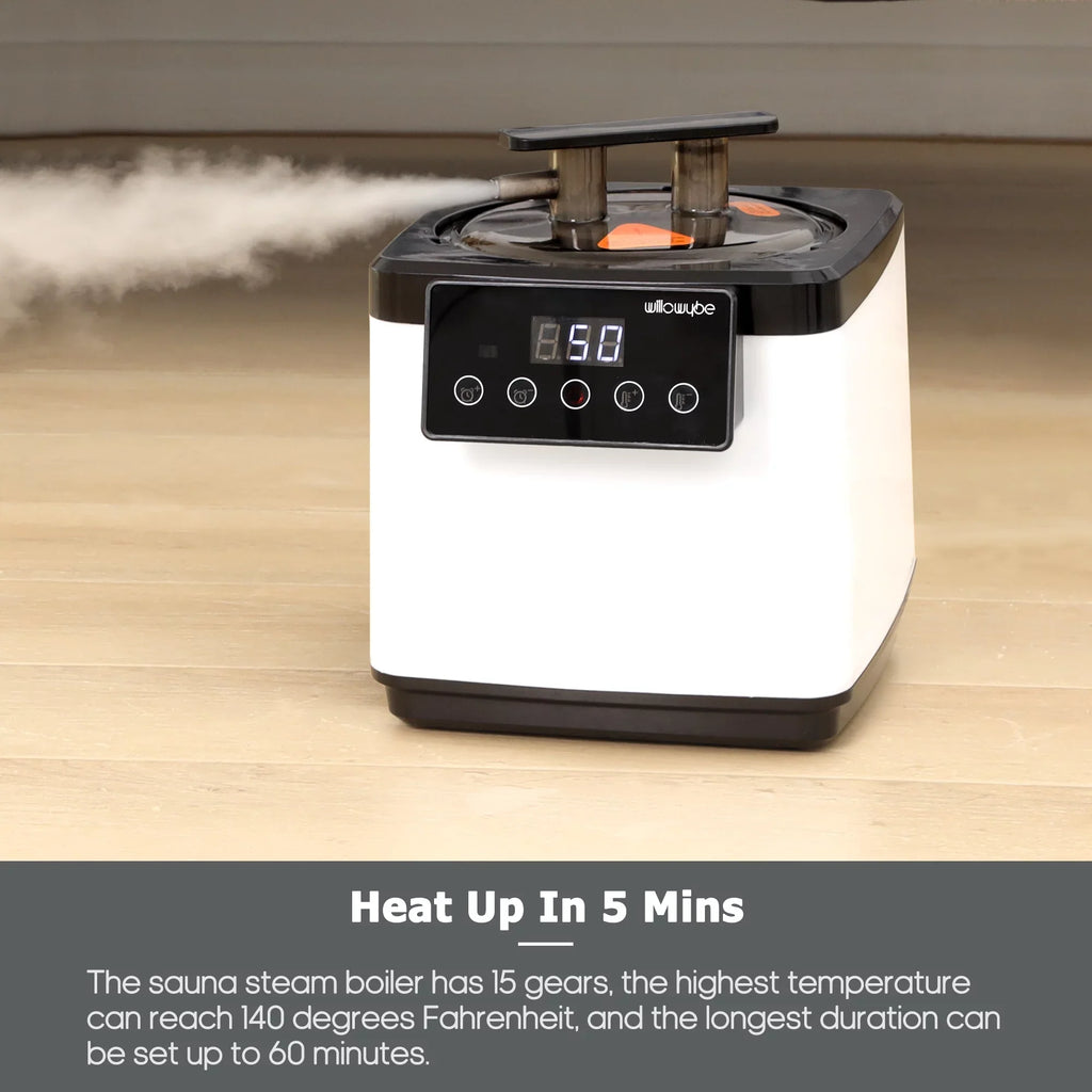Full Size Portable Steam Sauna, Personal Home Spa with Bluetooth and Infrared Control, Steamer, Boby Tent, Foldable Chair, Portable Sauna for Home