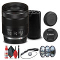 Canon RF 85mm f/2 Macro IS STM Lens (4234C002) + Filter Kit + Lens Pouch + More