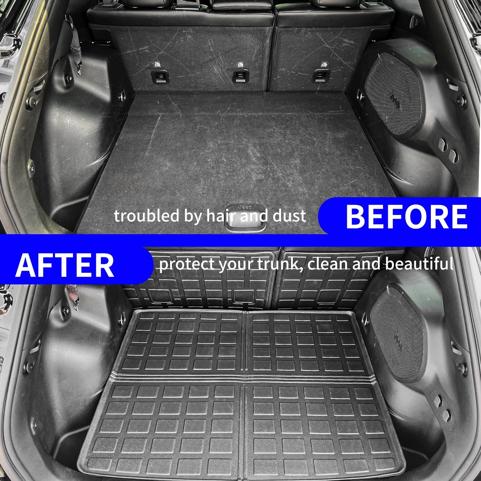 Fit 2019-2023 Jeep Cherokee Cargo Liner Trunk Mat Back Seat Shield Protector 2022 Jeep Cherokee Accessories