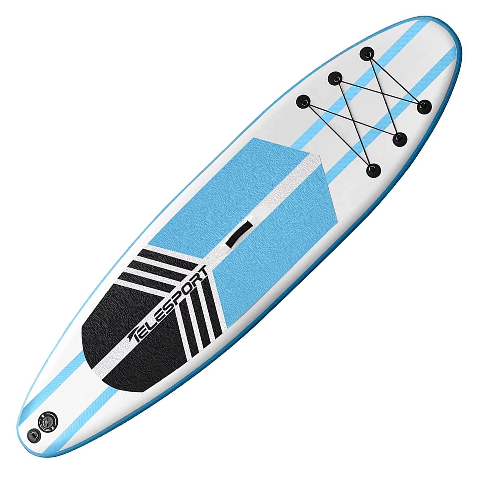 TELESPORT Paddle Boards Blowup SUP Paddleboard w/ Accessories, White & Blue