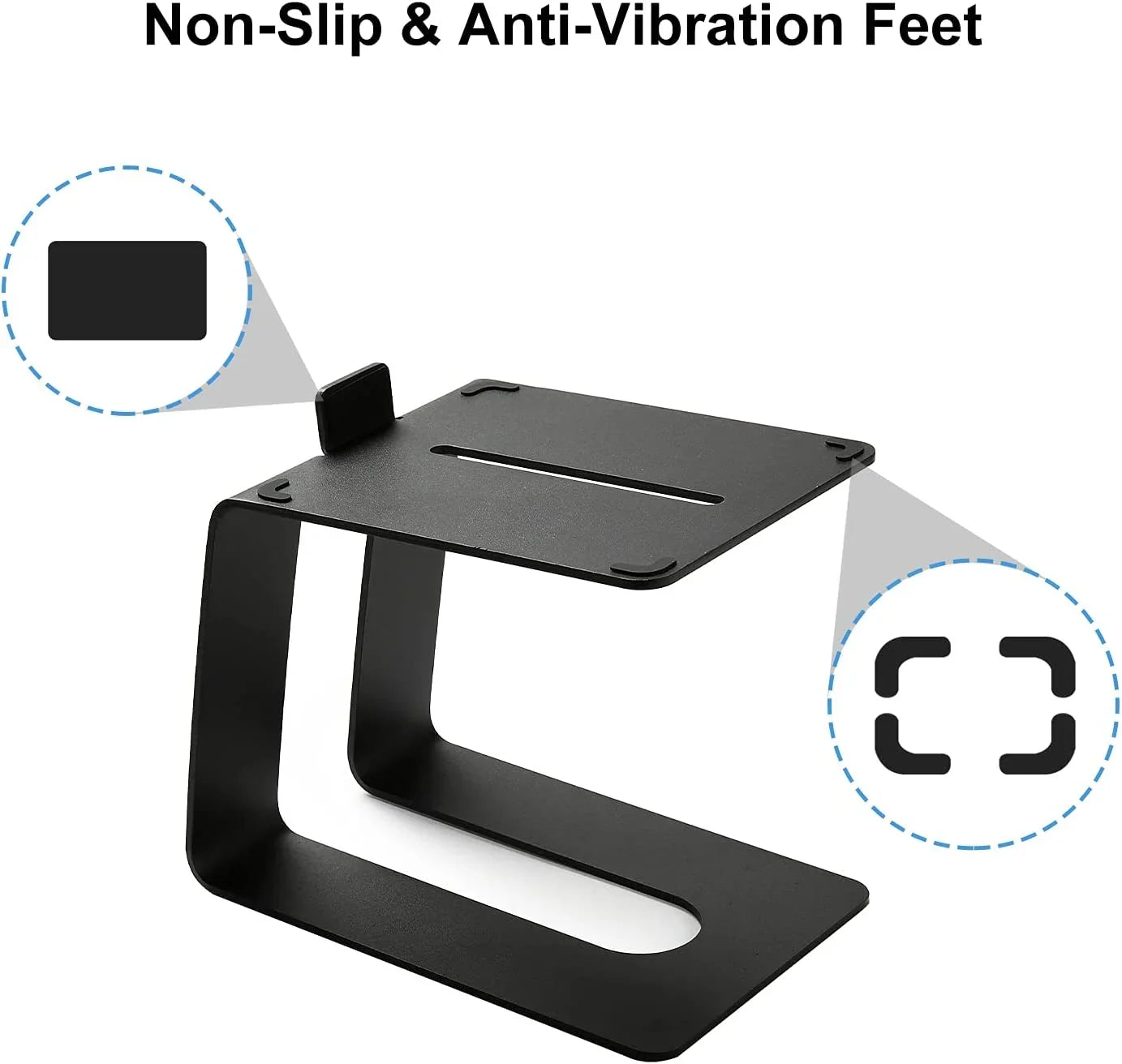 Desktop Speaker Stands, Studio Monitor Speaker Stand for Small & Medium Bookshelf Computer Speakers, Vibration Damping
