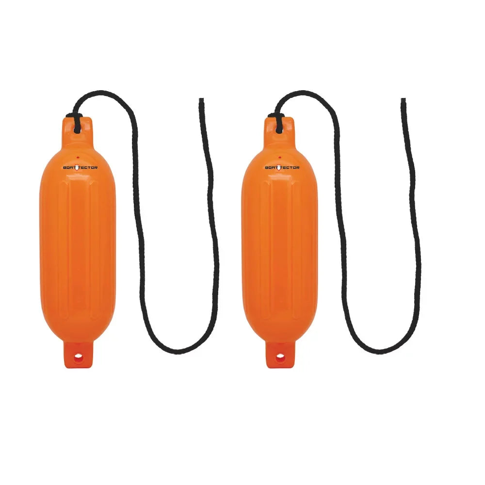 Extreme Max 3006.7581 Ship Inflatable Fender Value 2-Pack - 4.5" x 16", Neon Orange