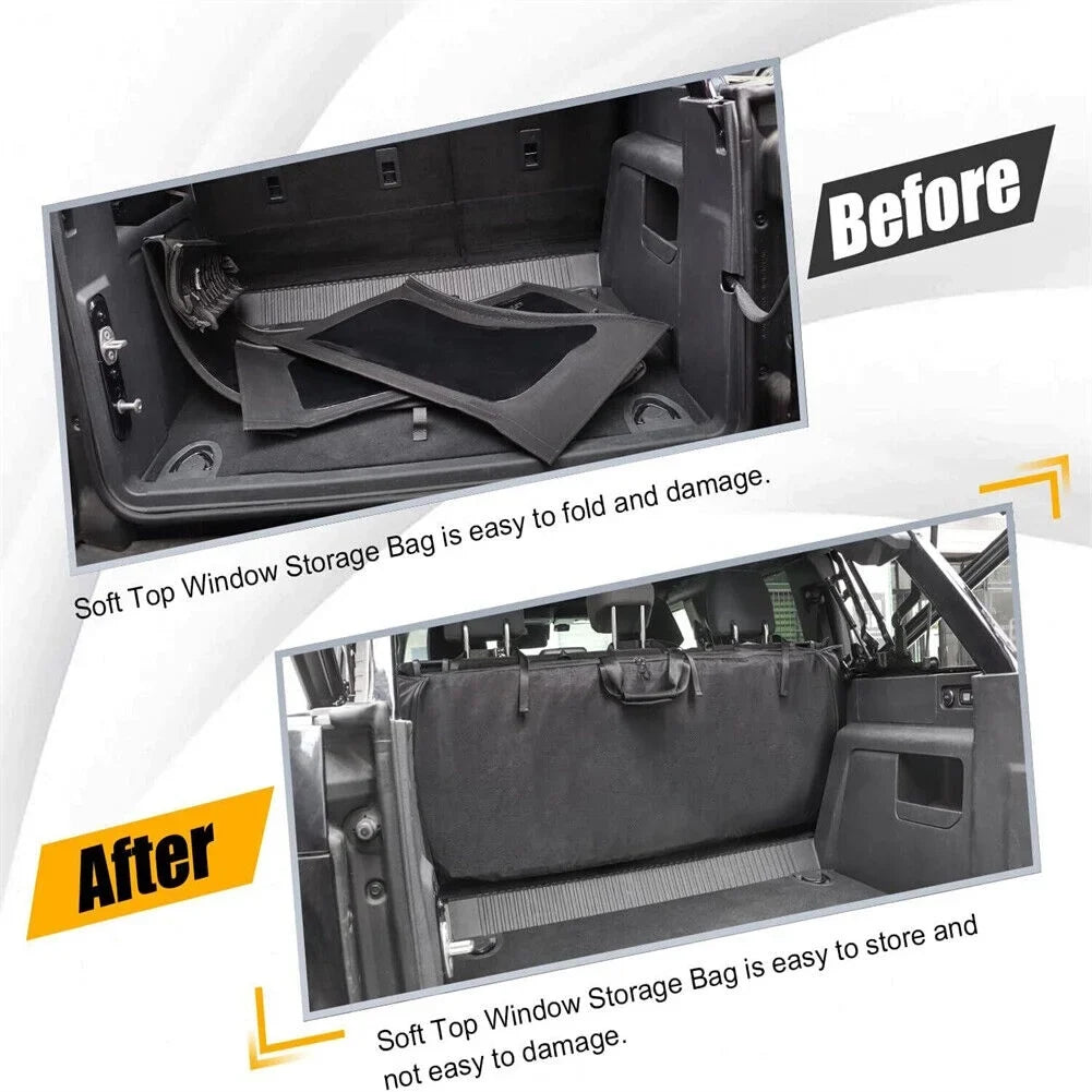 For Ford Bronco Accessories 2021-2023 4 Door 600D Soft Top Window Storage Bag