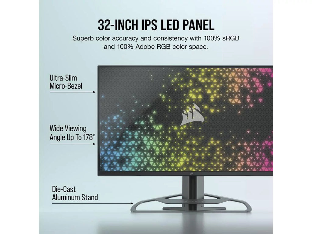 CORSAIR XENEON 32UHD144 32-Inch IPS UHD (3840 x 2160), FreeSync Premium, G-Sync, 144Hz Refresh Rate, DisplayHDR600 Gaming Monitor