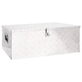 Anself Aluminum Tool Box Truck Toolbox Lockable Underbody Organizer Storage Case Trailer Box Silver for Vehicle, Garage, Camping Trip 39.4 x 21.7 x 14.6 Inches (L x W x H)