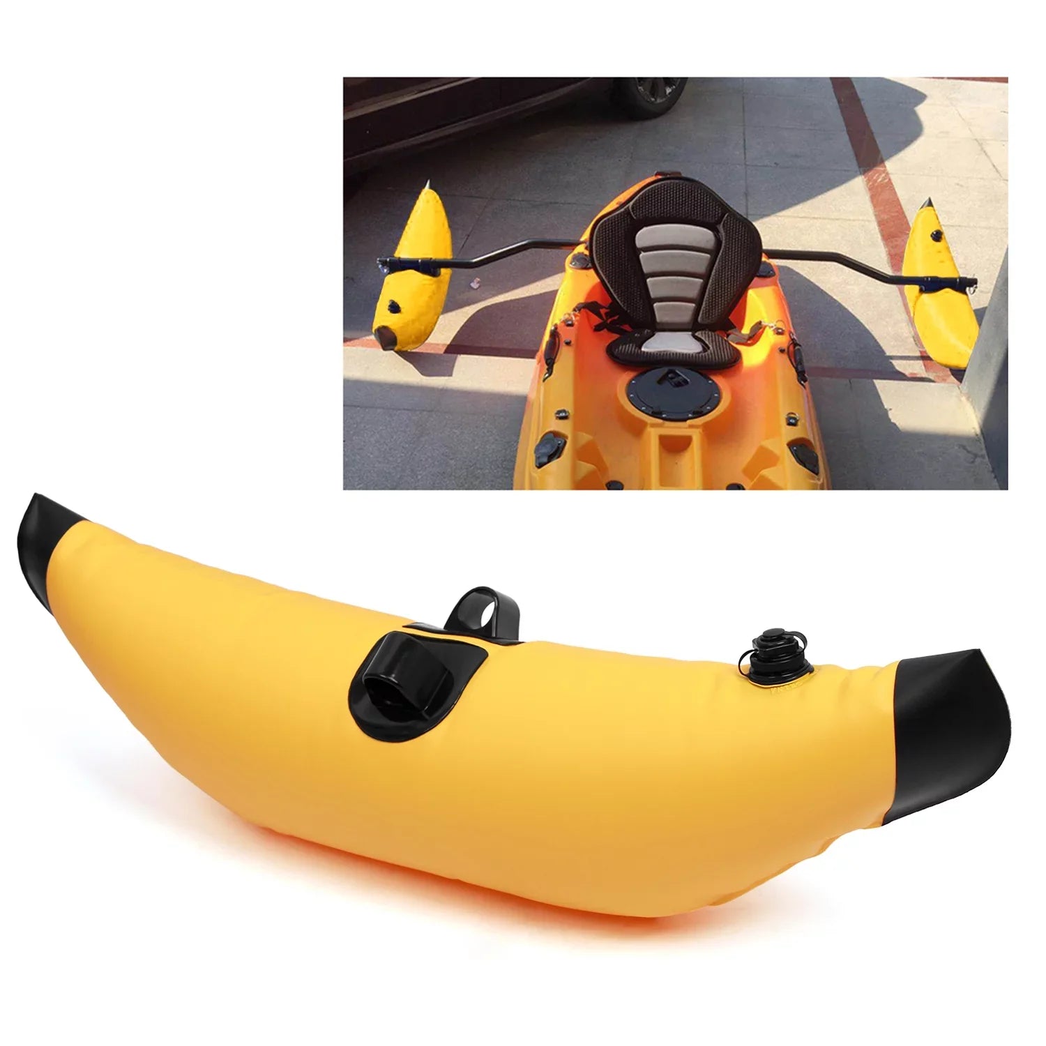 Meterk Kayak PVC Inflatable Outrigger Float with Sidekick Arms Rod Kayak Vessel Fishing Standing Float Stabilizer System Kit