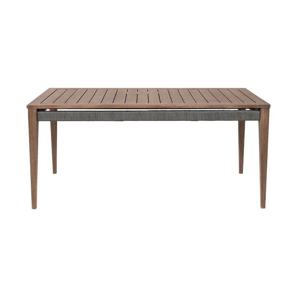 Glendora Beckham Outdoor 7 Piece Live Edge Dining Set in Eucalyptus and Rope