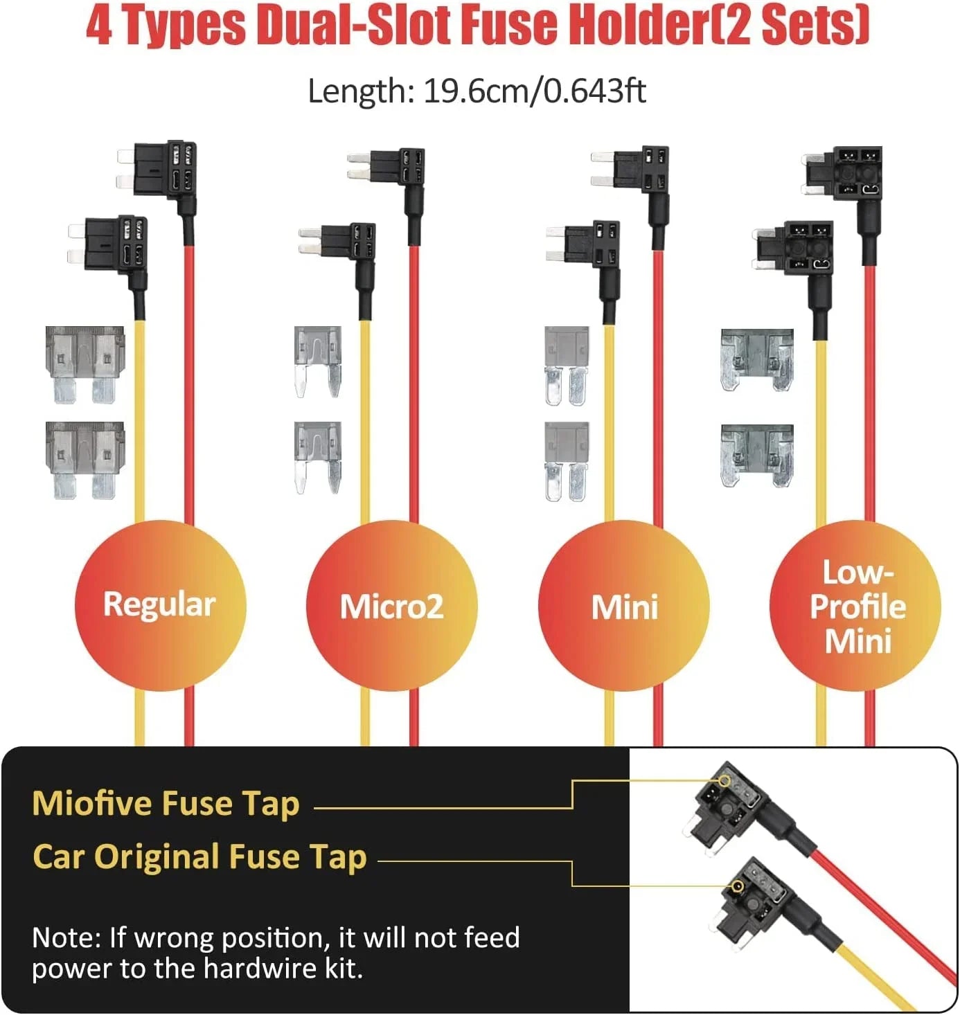 Dash Cam Hardwire Kit, 11.5ft ro USB Hard Wire Kit for Dashcam Converts 12V-24V to 5V/2.4A w/Fuse Kit