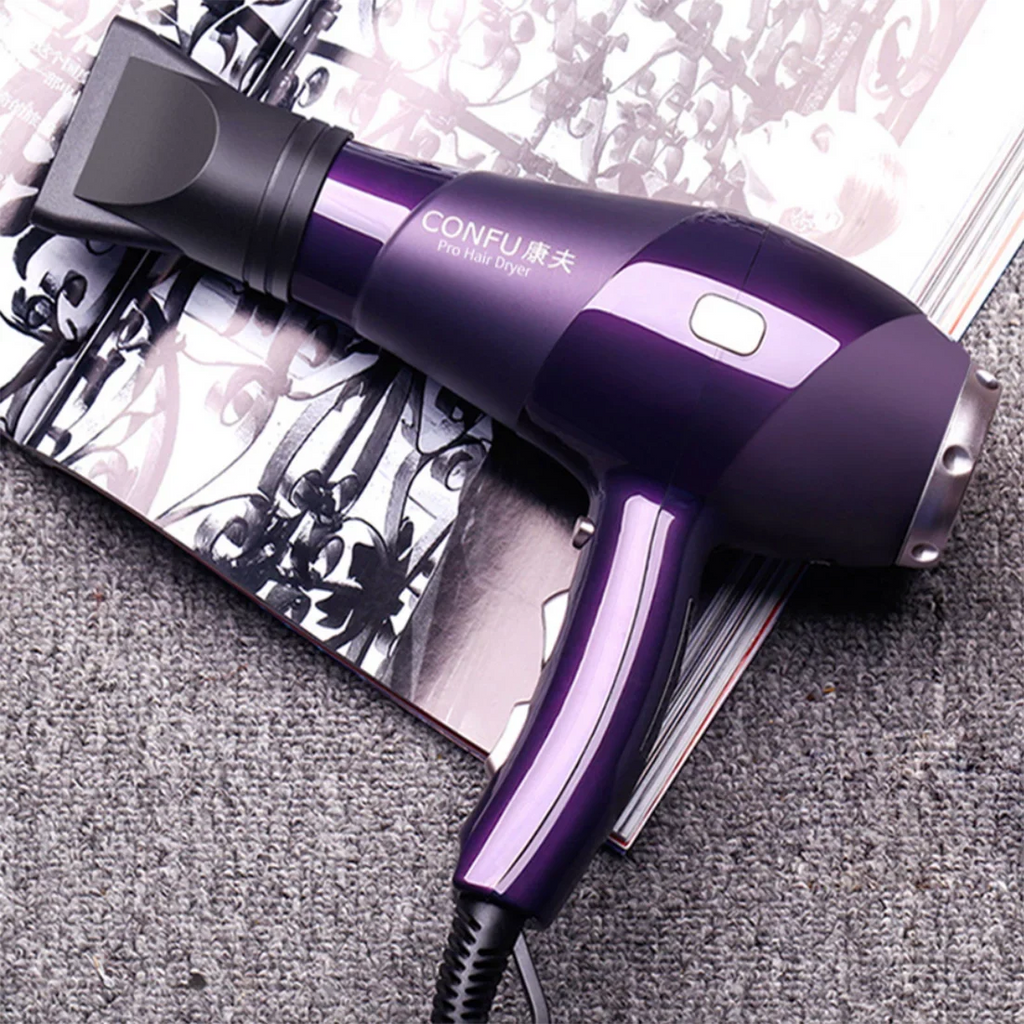CONFU hot and cold air Hair Dryer, 2300W High Power Dryer, Hair Dryers for Women, Cool Shot Button, 3 Heat and 2 Speed Settings, Ionic Function for Shinier Results, Concentrator Nozzle(Red)