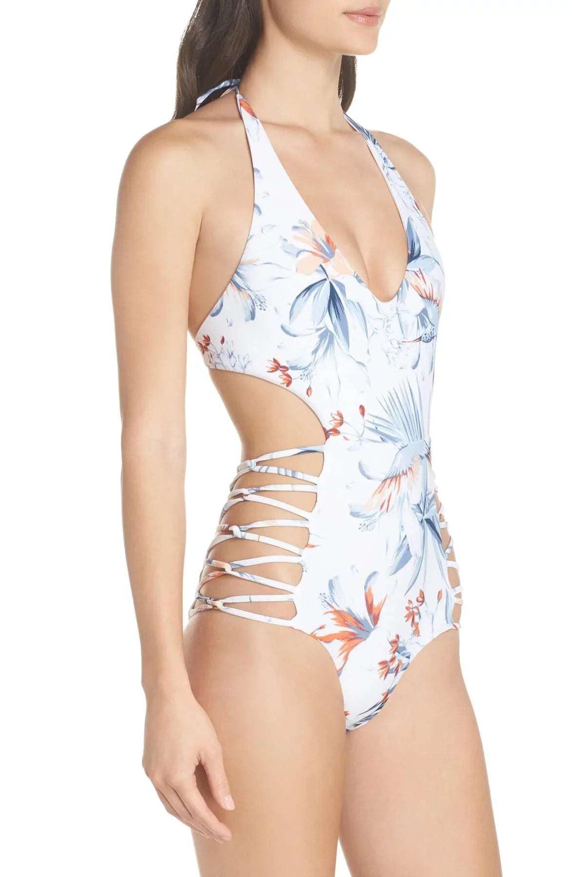 L*Space BIRDS OF PARADISE Fire Tripp Bitsy One Piece Swimsuit, US 12