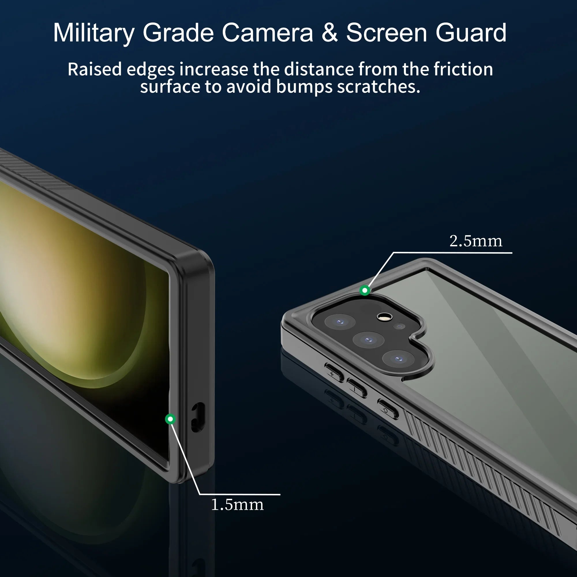 Cowithday Waterproof Case for Samsung Galaxy S24 Ultra 5G Phone 2024, with Screen Protector 360° Full Body Heavy Duty Military Protection Shockproof IP68 Underwater Wrap for Galaxy S24 Ultra, Black