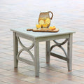 Cambridge Casual Lowell Teak Patio Side Table Condition Gray