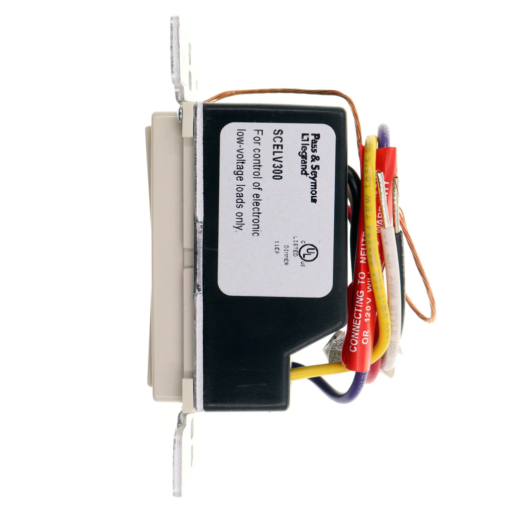Pass & Seymour Legrand SCELV300LAV Electronic Low Voltage Dimmer, Lt Almond