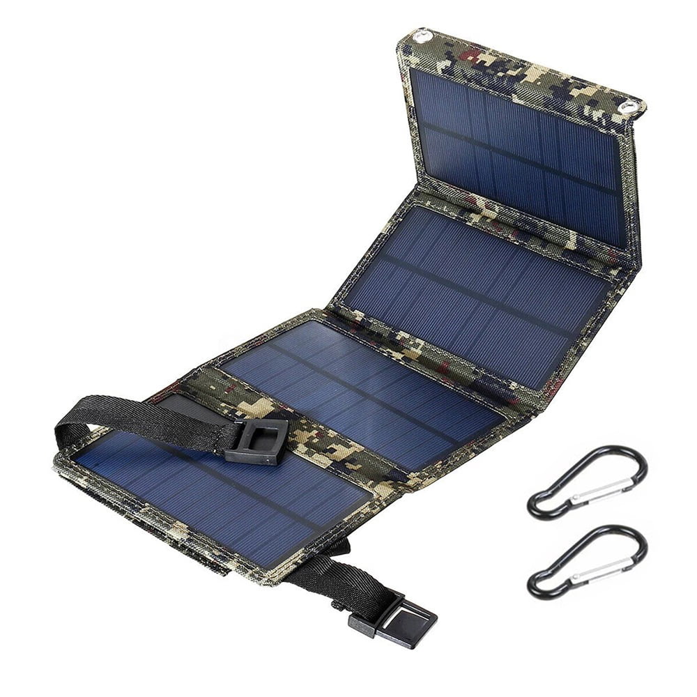JLLOM Outdoor 80W USB Solar Panel Folding Power Bank Camping Hiking Phone Charger