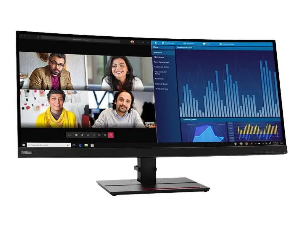 Lenovo ThinkVision P34w-20 34" Class UW-QHD Curved Screen LCD Monitor, 21:9, Raven Black