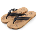 AERUSI Livi Life Women's Indoor or Outdoor Casual Walking Flip Flop Sandals (Black)