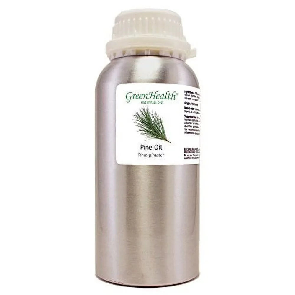 greenhealth pine 32 fl oz (946 ml) aluminum bottle w/plug cap 100% pure essential oil