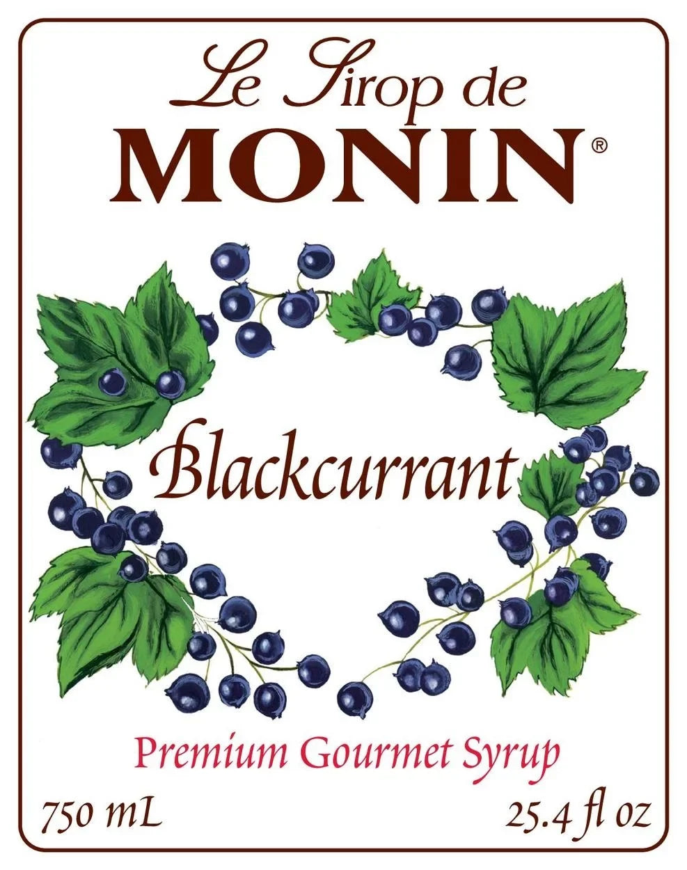 Monin - Gourmet Blackcurrant Syrup (750ml)