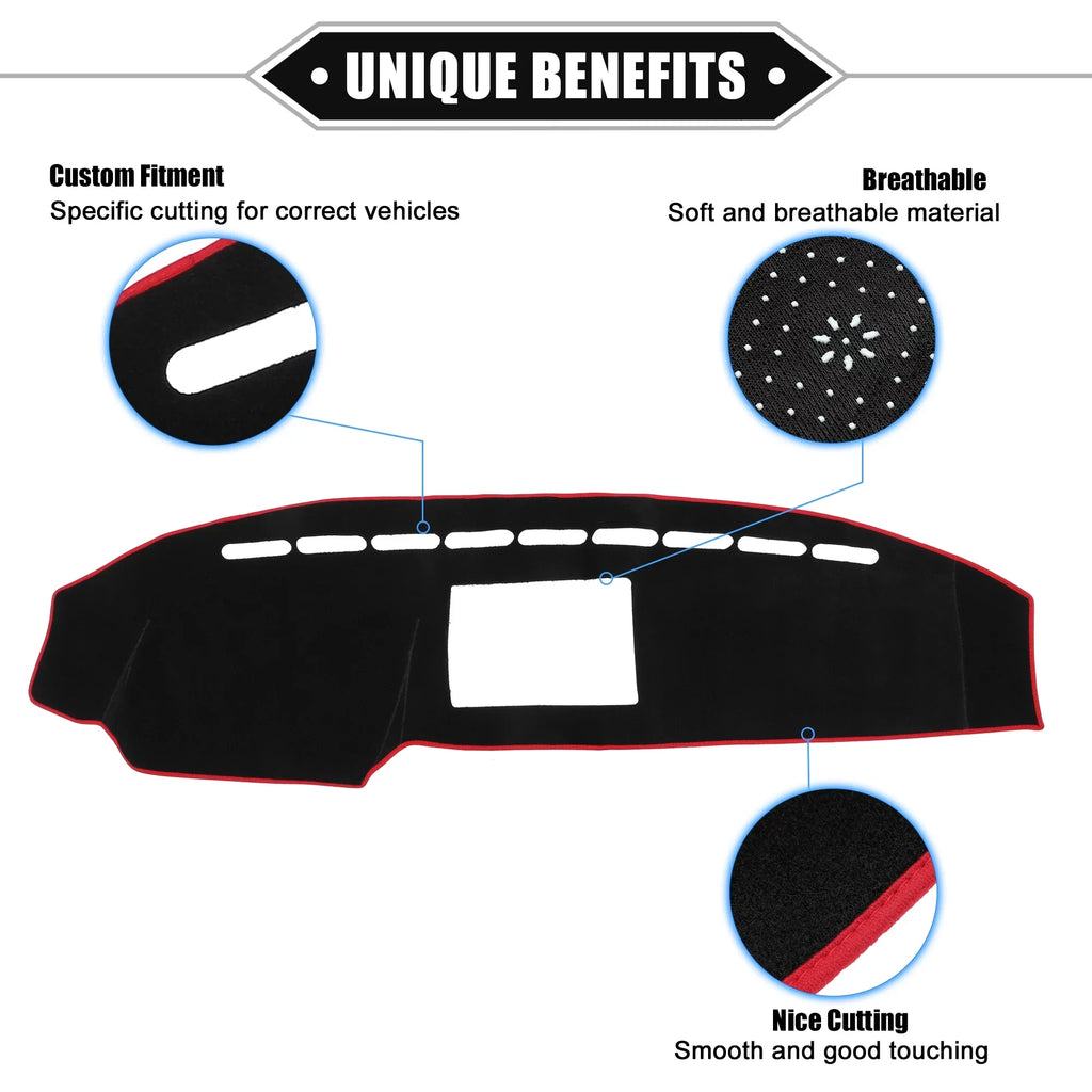 Unique Bargains Car Center Console Dashboard Wrap Mat Fitting for Ford F150 2008-2014 Protective Polyester Black