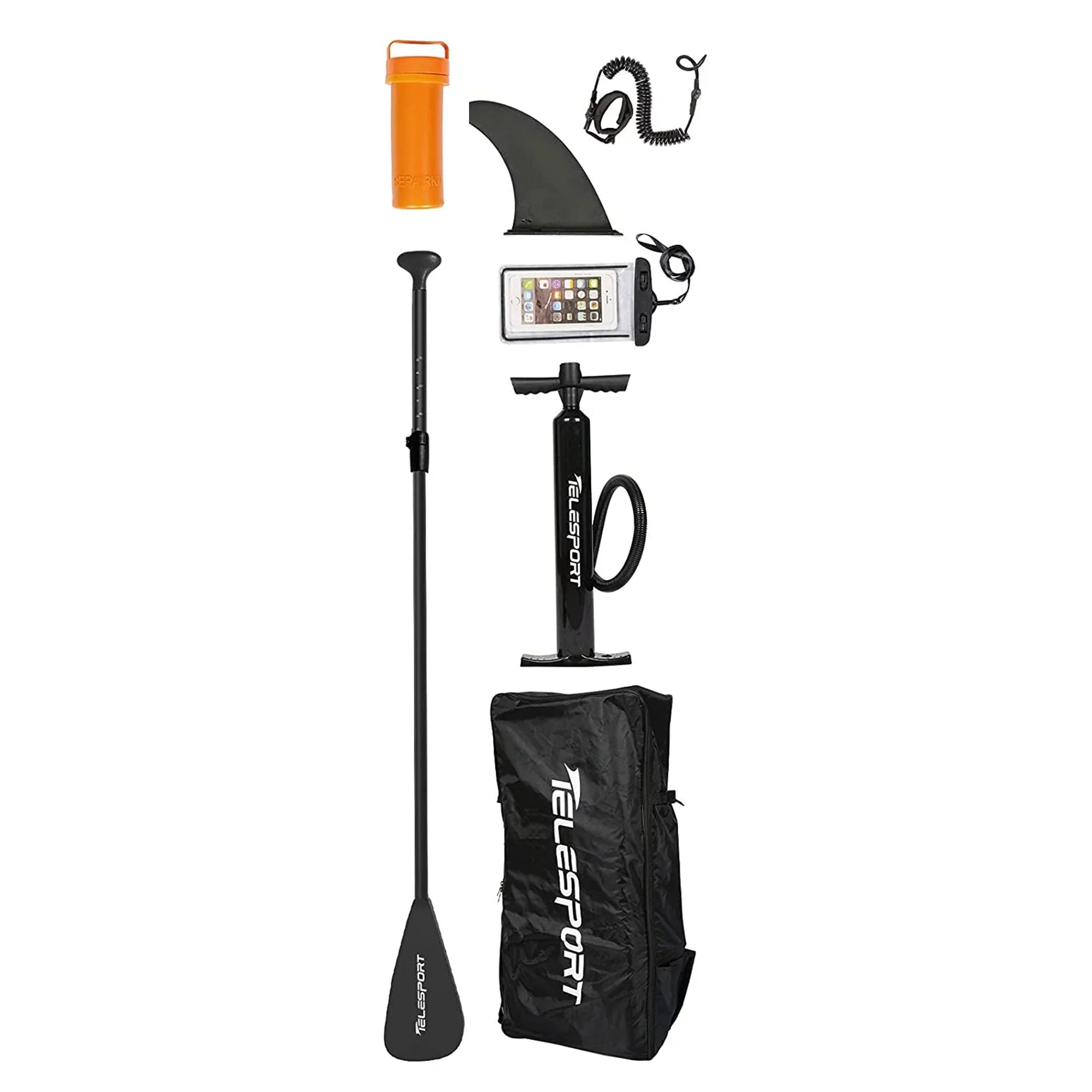 TELESPORT Paddle Boards Blowup SUP Paddleboard w/ Accessories, White & Blue