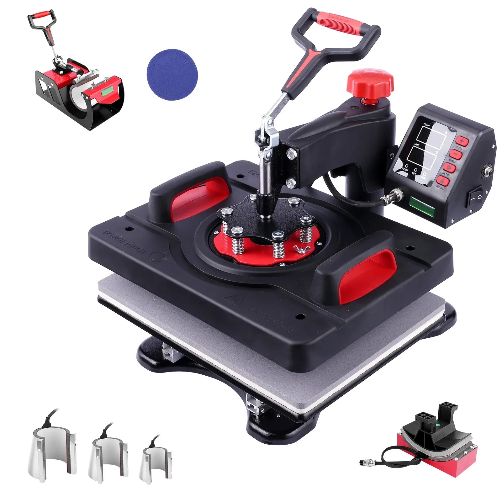 Qhomic Power Heat Press Machine 12 x 15 Inch Digital Heat Press Sublimation Printer Press Heat Transfer Machine for T-Shirt, 8 in 1, Gifts for Men Women