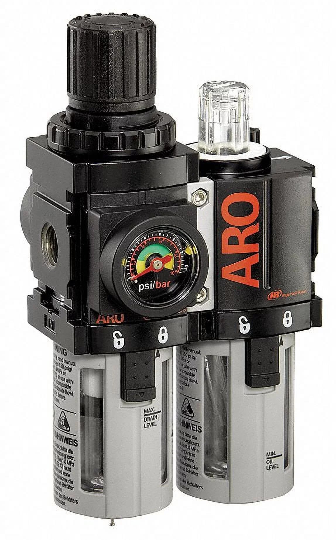 Aro FRL,2 pcs,3/4" NPT,5 micron,142 cfm C38351-600