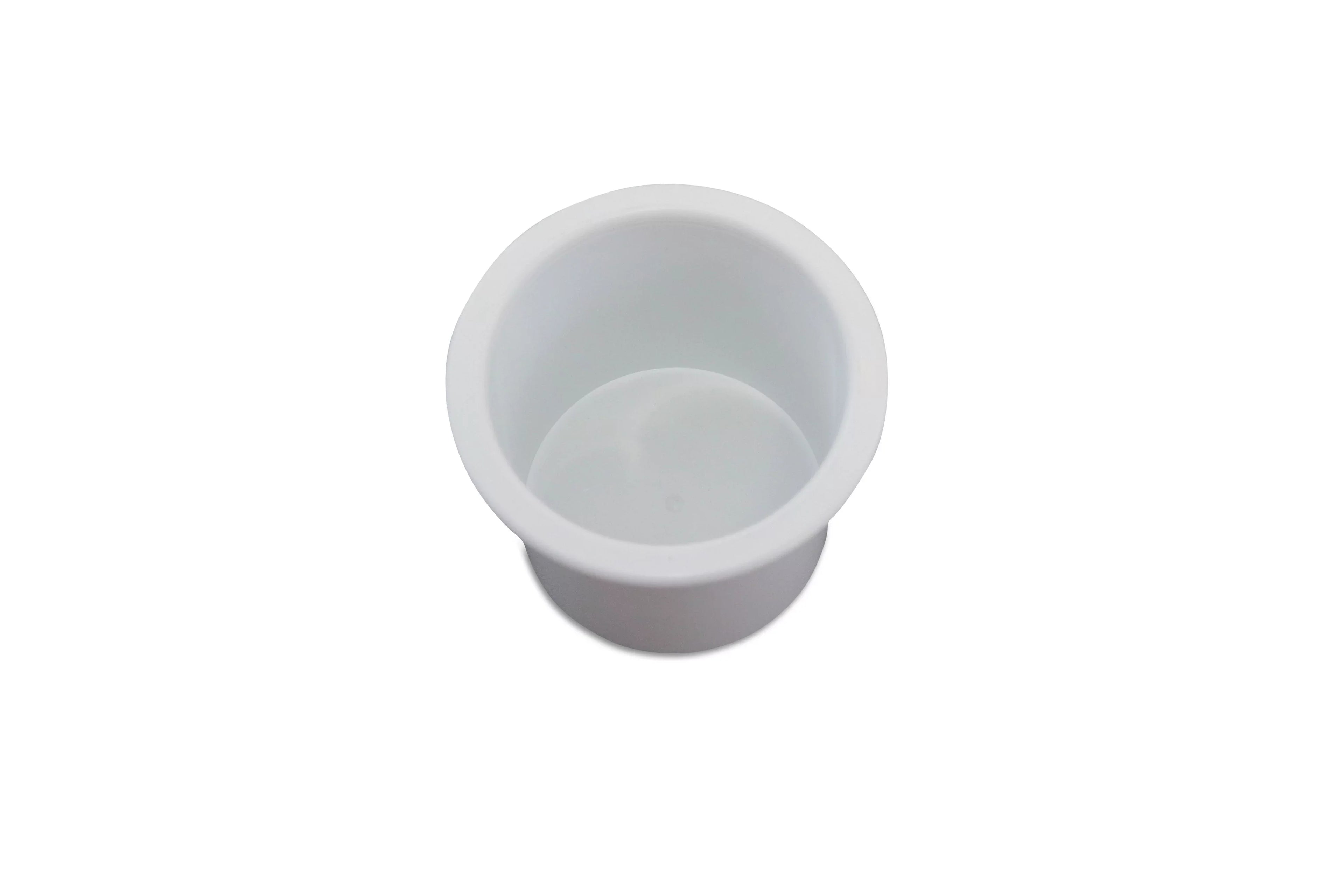 Red Hound Auto 100 Cup Holder Plastic Pocket Recessed Insert Universal for Craft RV Car Truck Sofa Game Table Marine Pontoon Motorhome Bulk Camper White