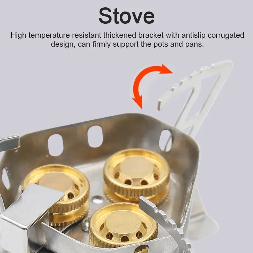 Tomshoo Windproof Backpacking Stove, 6800W High Gases, Adjustable Valve for Cooking Camping Picnic Hiking