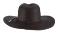 Scala TSCLP249-BLK Braid Safari Hat with Faux Suede Trim- Black. One Size