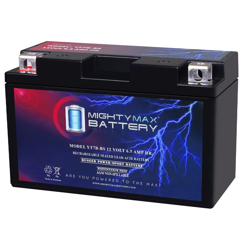YT7B-BS 12V 6.5AH Replacement Battery for Yamaha Zume 125 125CC 2011