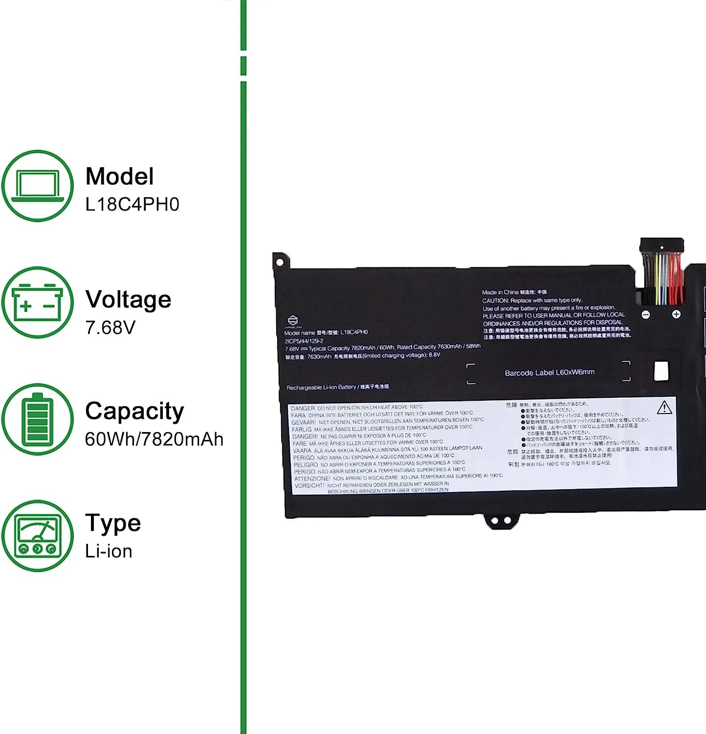JIAZIJIA L18C4PH0 5B10W67180 5B10T11586 Laptop y Replacement for Lenovo IdeaPad Yoga C940-14IIL 2019 81Q9002GUS