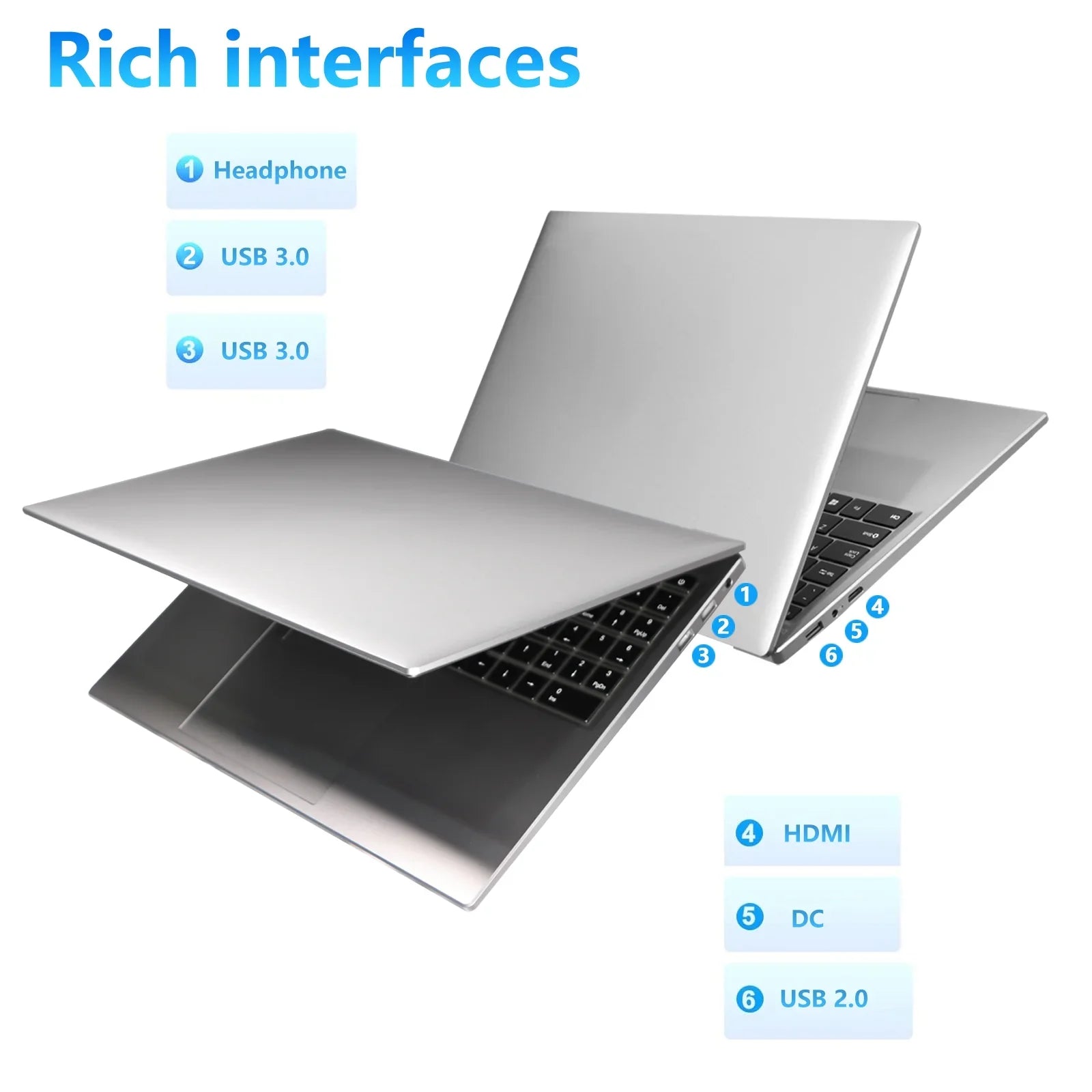 KUU Yepbook-2 Laptop Ultra Slim 15.6" Laptop Windows 11, N95 16GB RAM 1TB SSD Laptop With Bluetooth,HDMI