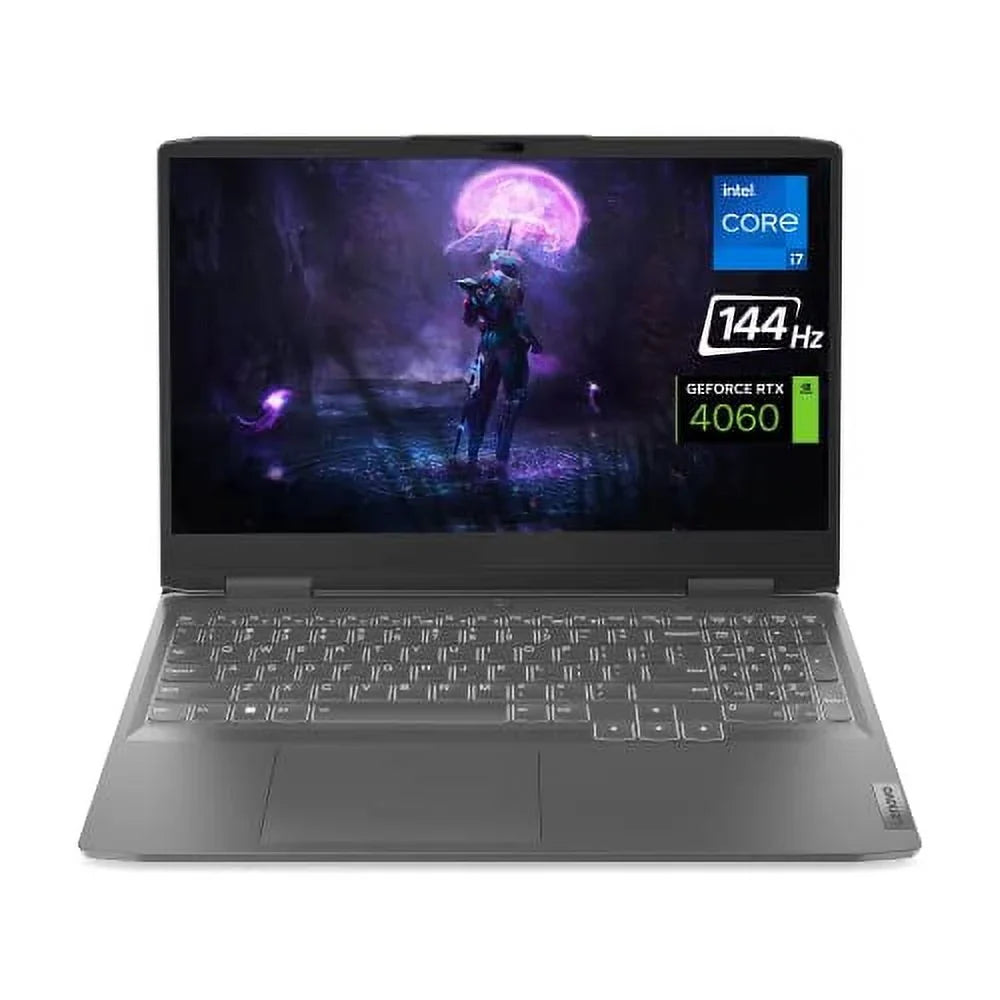 Lenovo LOQ Gaming Laptop, NVIDIA GeForce RTX 4060, 13th Gen i7-13700H, 15.6" FHD 144Hz Display, 32GB DDR5 RAM, 512GB PCIe SSD, Webcam, HDMI, RJ45, Backlit KB, Wi-Fi 6, Windows 11 Home, Grey