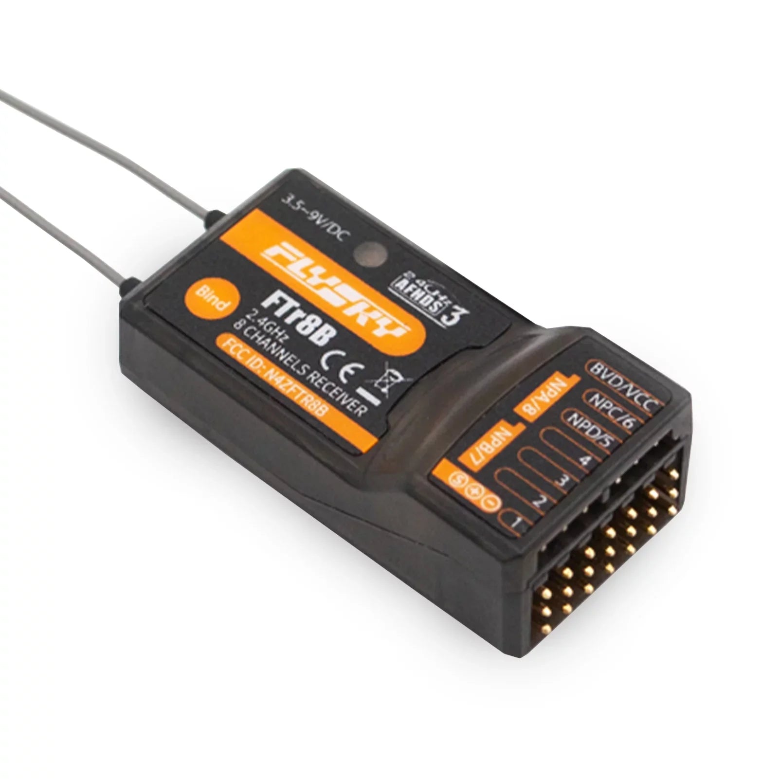 OWSOO FTr8B 2.4GHz 8CH Receiver for RC Airplane Helicopter Fixed Wing Glider Engineering Vehicle Drone Dual PWMPPMi.BUSS.BUS Output Matching with AFHDS3 Transmitters RF Modules PL18 NB4