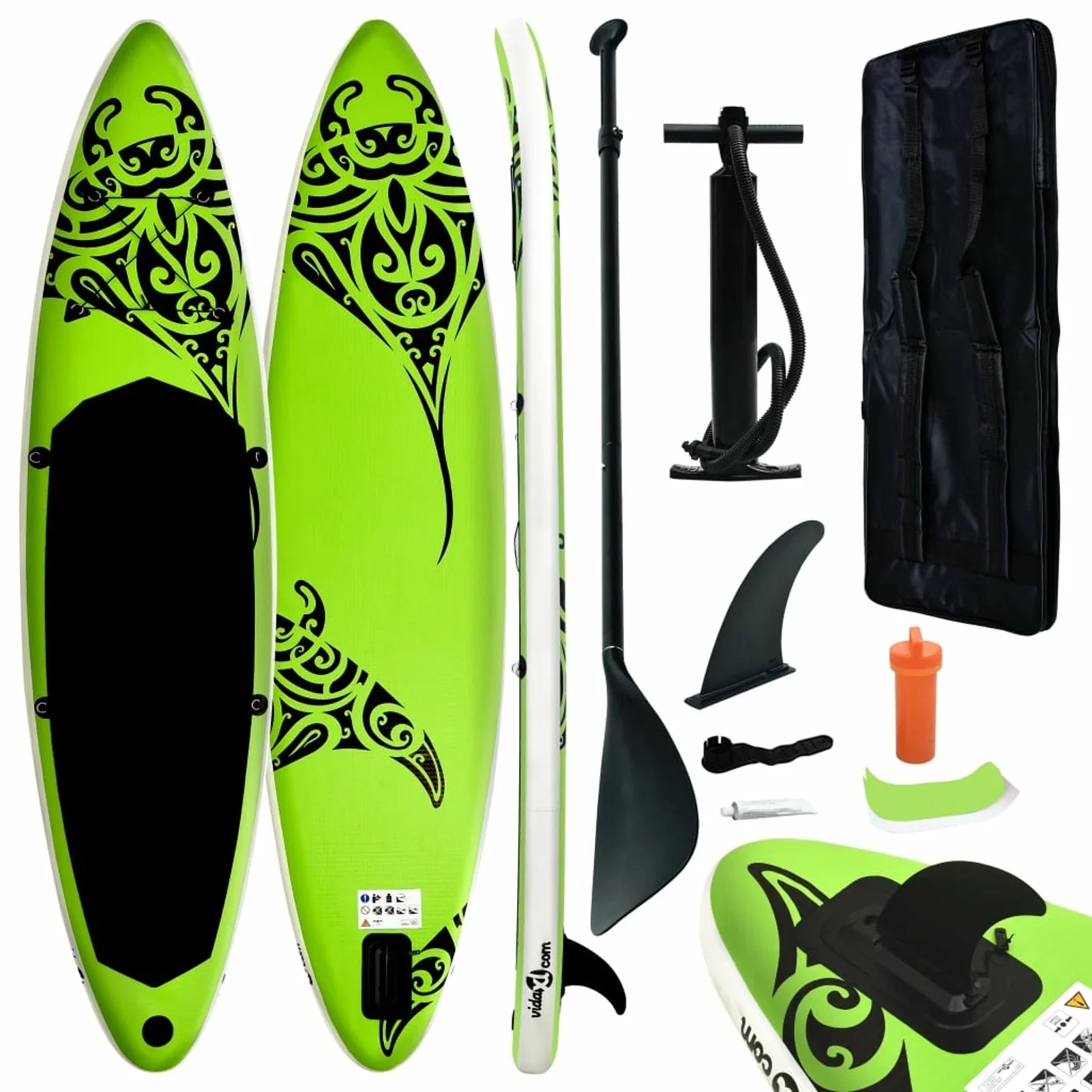 Inflatable Paddleboard Set 120.1"x29.9"x5.9" Green