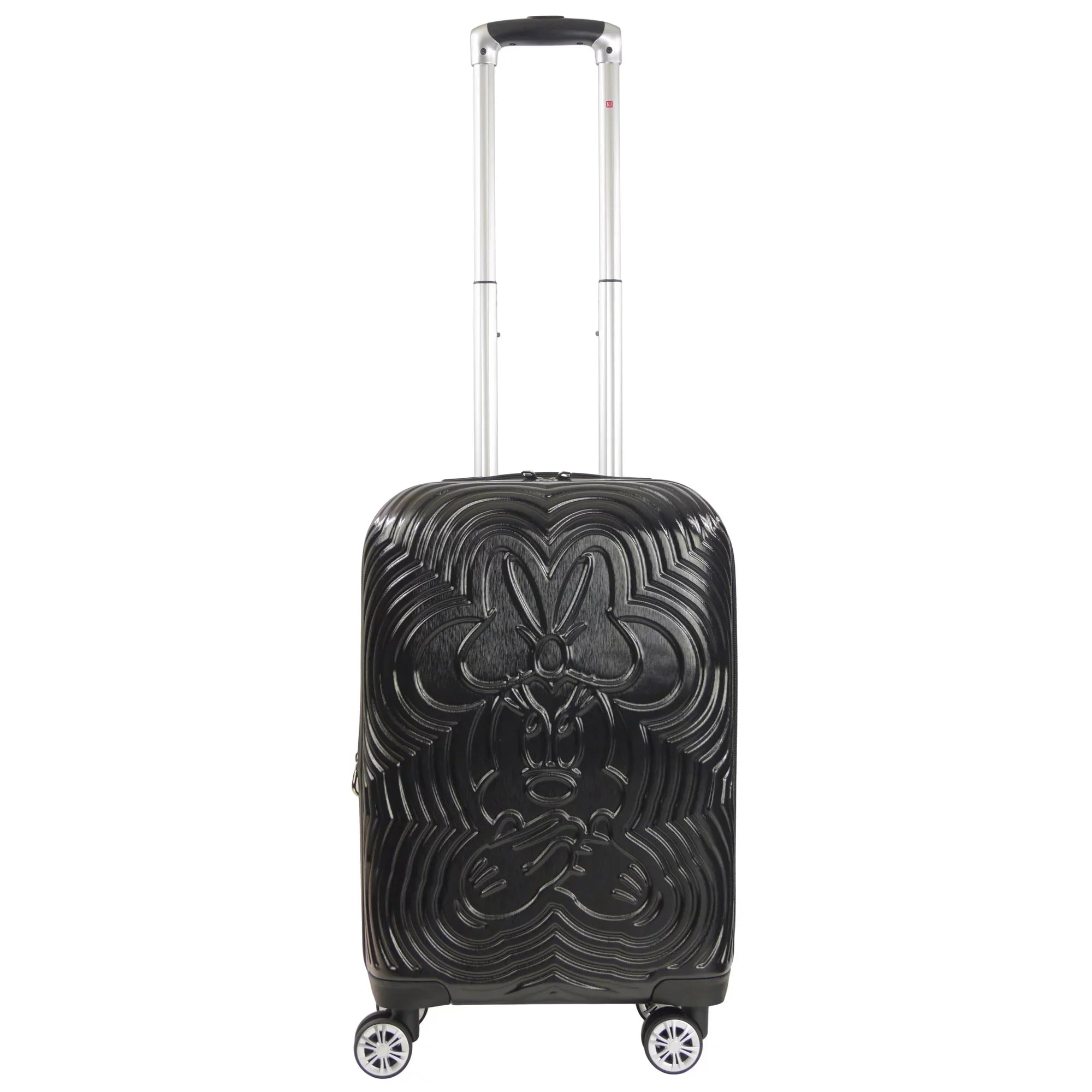 Disney Minnie Mouse 21 Inch Rolling Luggage, Molded Hardshell Carry On Suitcase with Wheels, Black