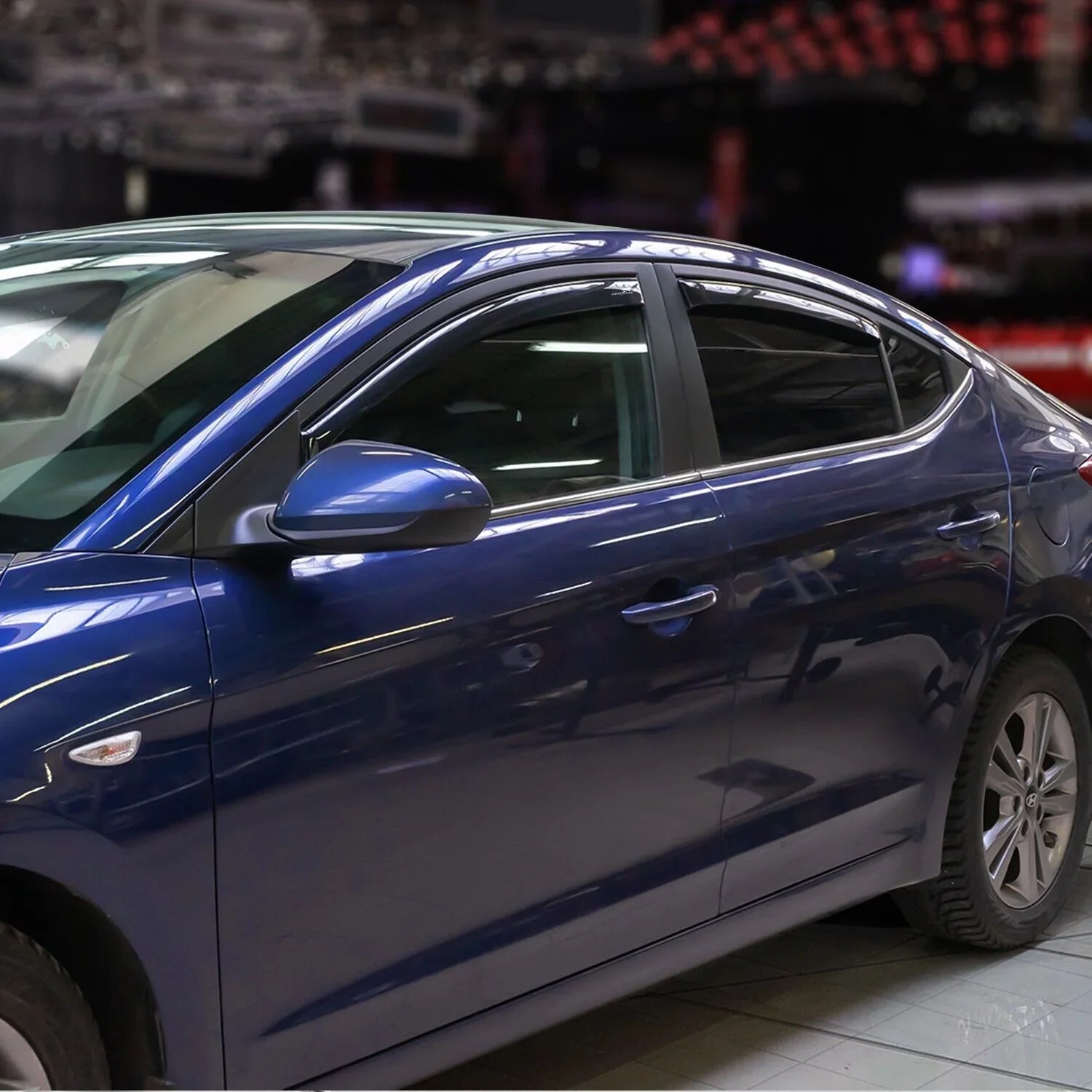 Goodyear Shatterproof in-Channel Window Deflectors for Hyundai Elantra 2017-2020, Rain Guards, Window Visors for Cars, Vent Deflector, Car Accessories, 4 pcs - GY003459LP