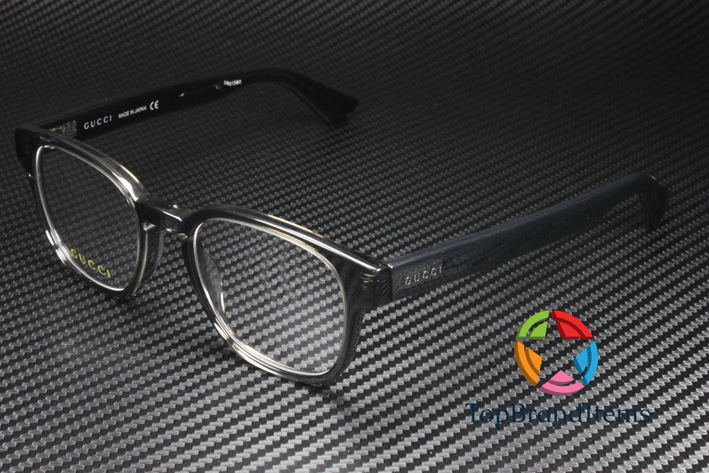 GUCCI GG0927O 004 Rectangular Square Grey Shiny Demo Lens 49 mm Men's Eyeglasses