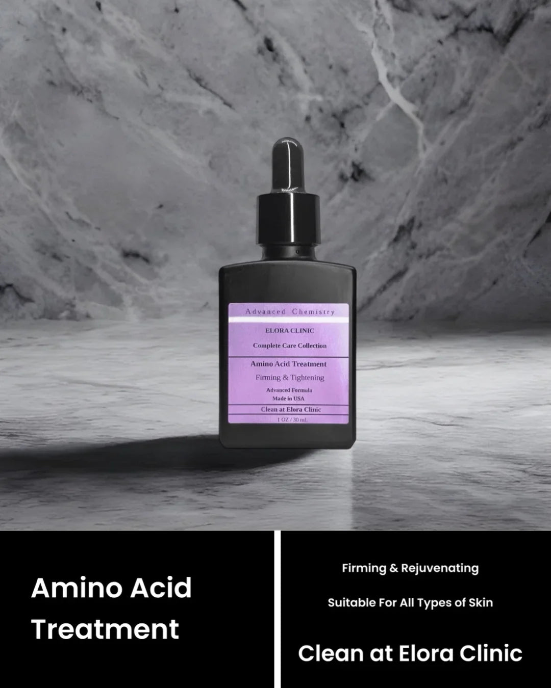Elora Clinic Amino Acid Serum - Hyaluronic Acid + Essential Amino Acid Blend - Hydrating & Rejuvenating Hyaluronic Acid + Amino Acid Serum - Increase Water Retention - Rejuvenating