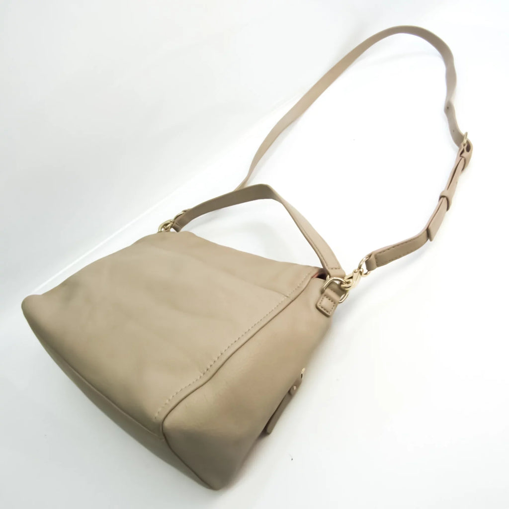 Pre-Owned Kate Spade COBBLE HILL TODDY PXRU6018 Women's Leather Handbag,Shoulder Bag Grayish,Pink (Good)
