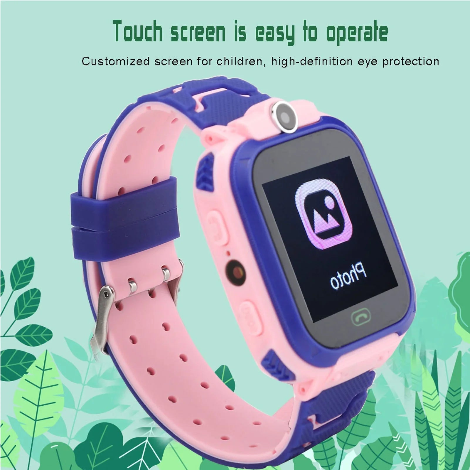 Fyearfly Relojes Digitales para niños, Reloj igente a Prueba de Agua Reloj de Pulsera Digital multifunción para niños para IOS/AndroidQ12, Relojes para niños Reloj para Exteriores(Rosado)