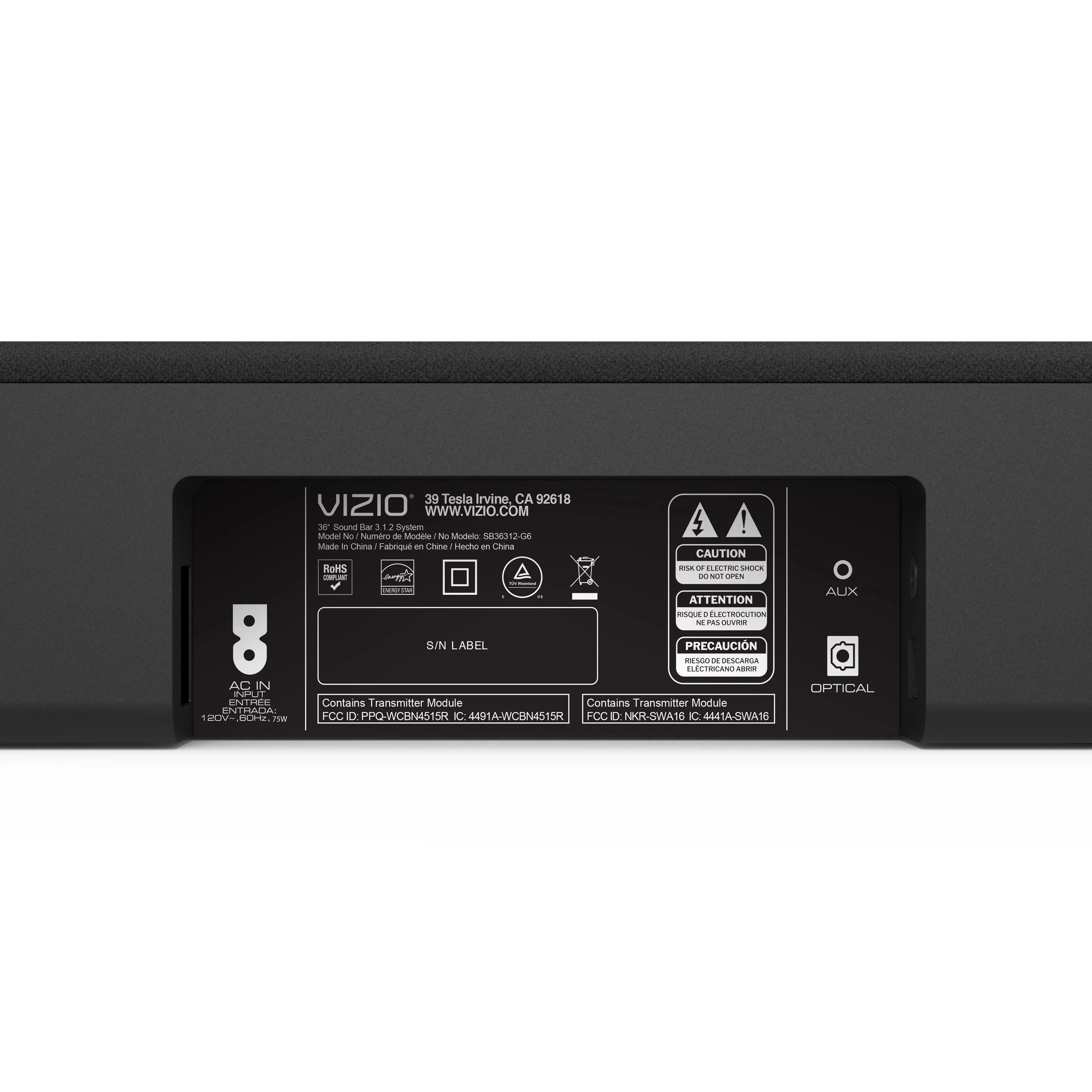 VIZIO SB36312, 3.1.2 Premium Home Theater Sound System with Dolby Atmos®