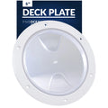 Five Oceans 6" Vessel Hatch, Marine Round Inspection Deck Plate Hatch with Detachable Coating and Storage Bag, Strong ABS White Plastic, for Pontoon, Fishing Watercraft Bass Vessel RVs, Caravan - FO4467