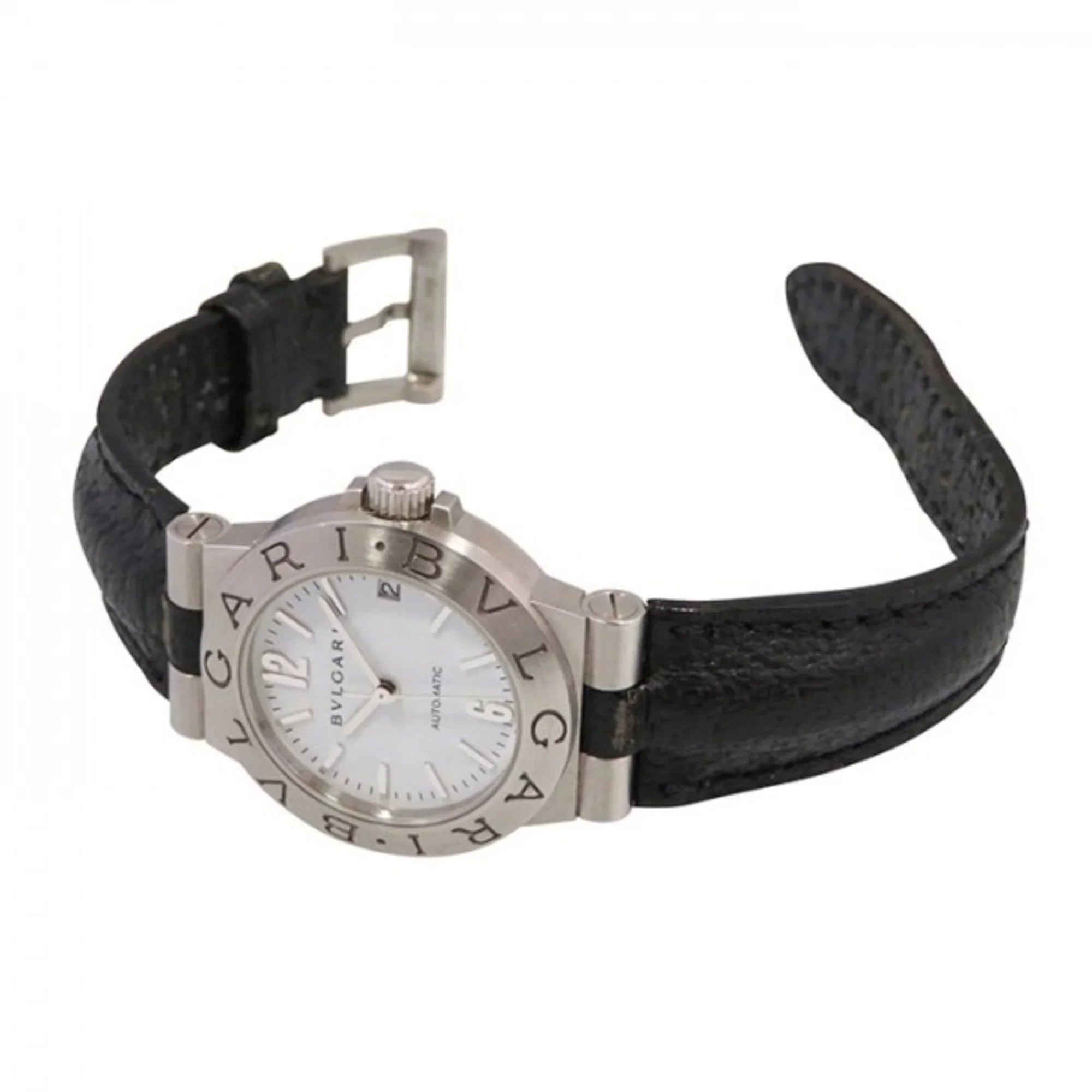Pre-Owned Bvlgari BVLGARI Diagono LCV29WSLD White Dial Watch Women's (Like New)